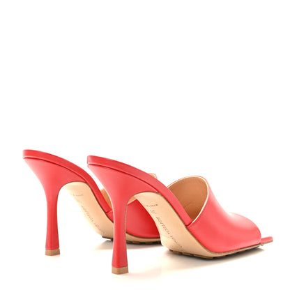 Bottega Veneta Lambskin Stretch Mule Sandals 38 Bright Red 4 of 7