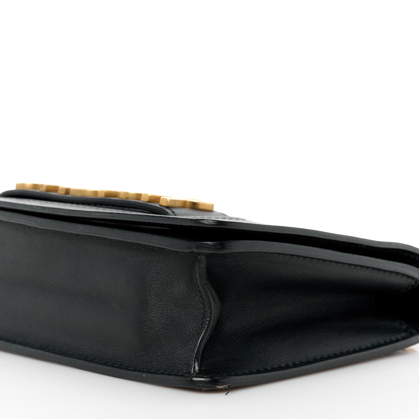 Calfskin J'Adior Chain Flap Bag Black