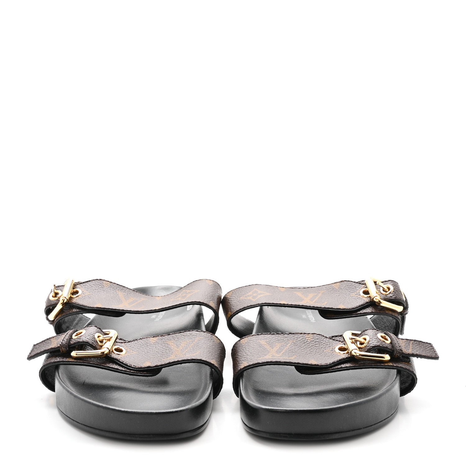 Louis Vuitton Monogram Bom Dia Mule Sandals 38.5 Black 3 of 9