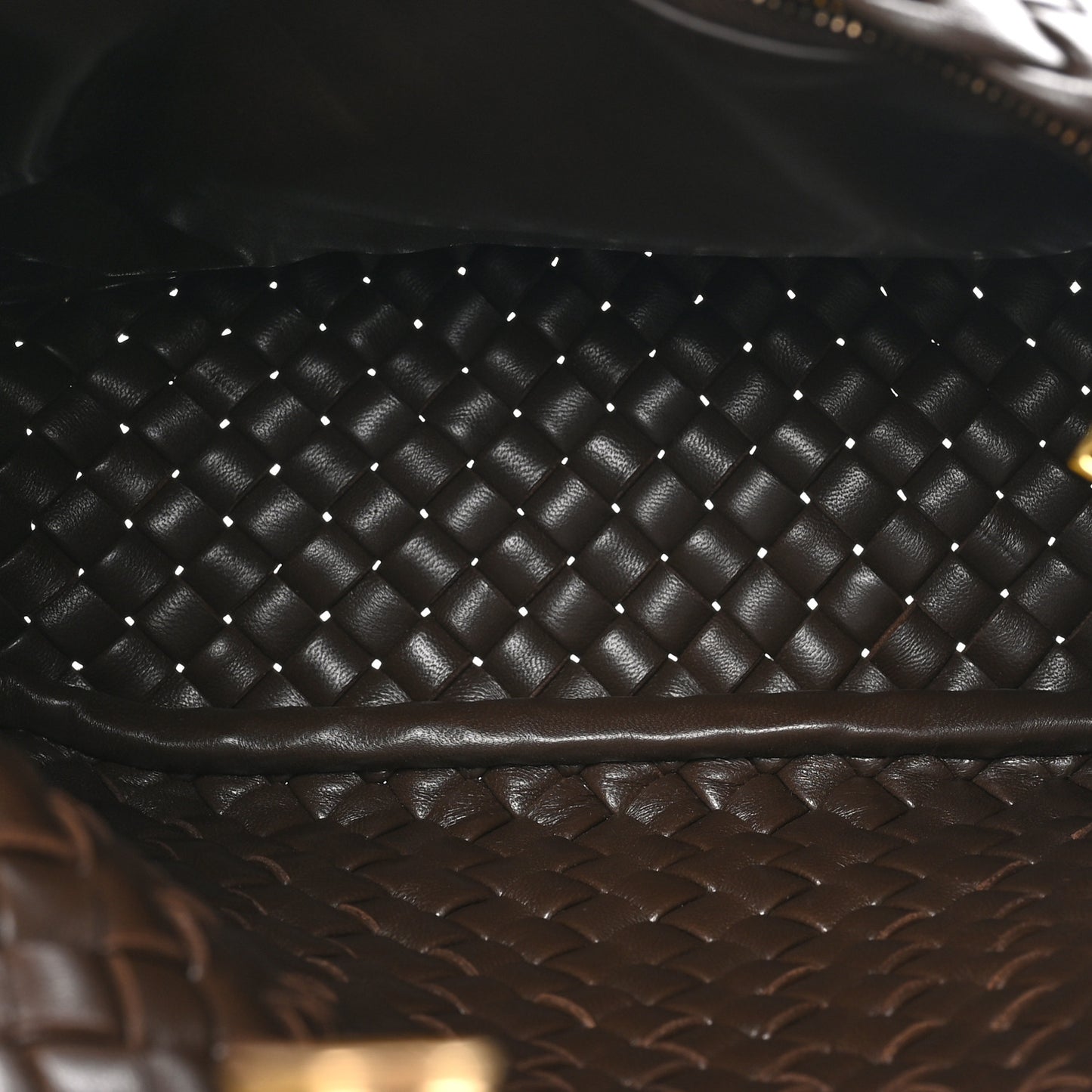 Nappa Intrecciato Small Cobble Shoulder Bag Light Brown