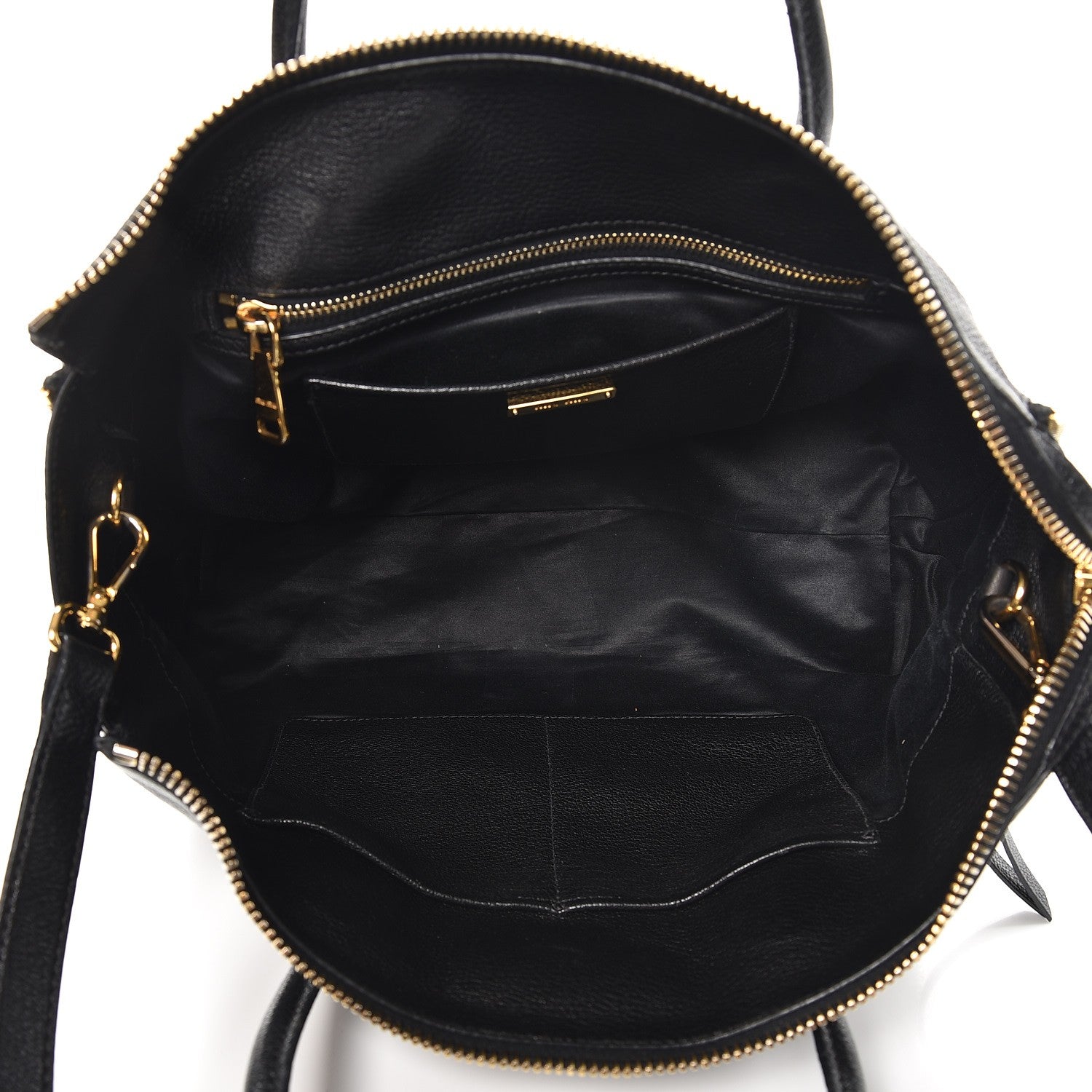 Miu Miu Goatskin Madras Zip Tote Nero Black 6 of 12