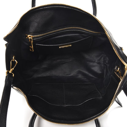 Miu Miu Goatskin Madras Zip Tote Nero Black 6 of 12