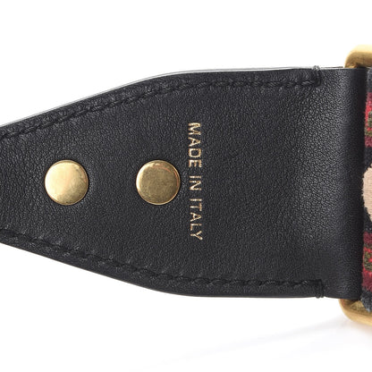 Christian Dior Canvas Embroidered Studded Bohemian Shoulder Strap Red 4 of 6