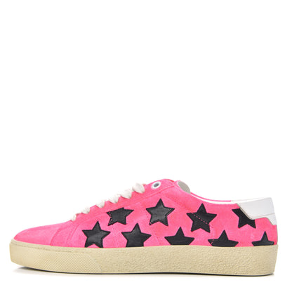 Saint Laurent Suede Star Court Sneakers 37 Pink Black 1 of 9