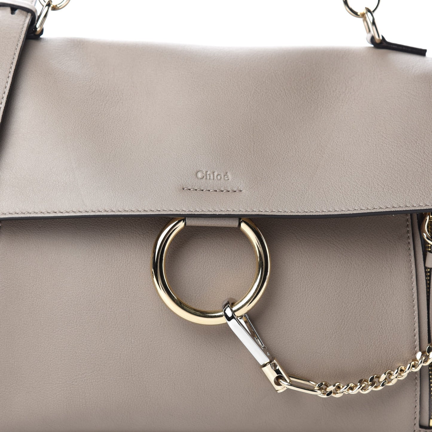 Calfskin Medium Faye Day Shoulder Bag Motty Grey