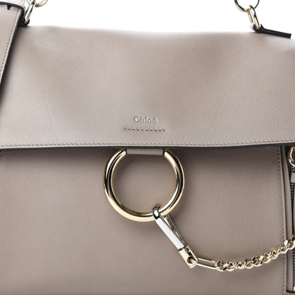 Chloe Calfskin Medium Faye Day Shoulder Bag Motty Grey 10 of 10