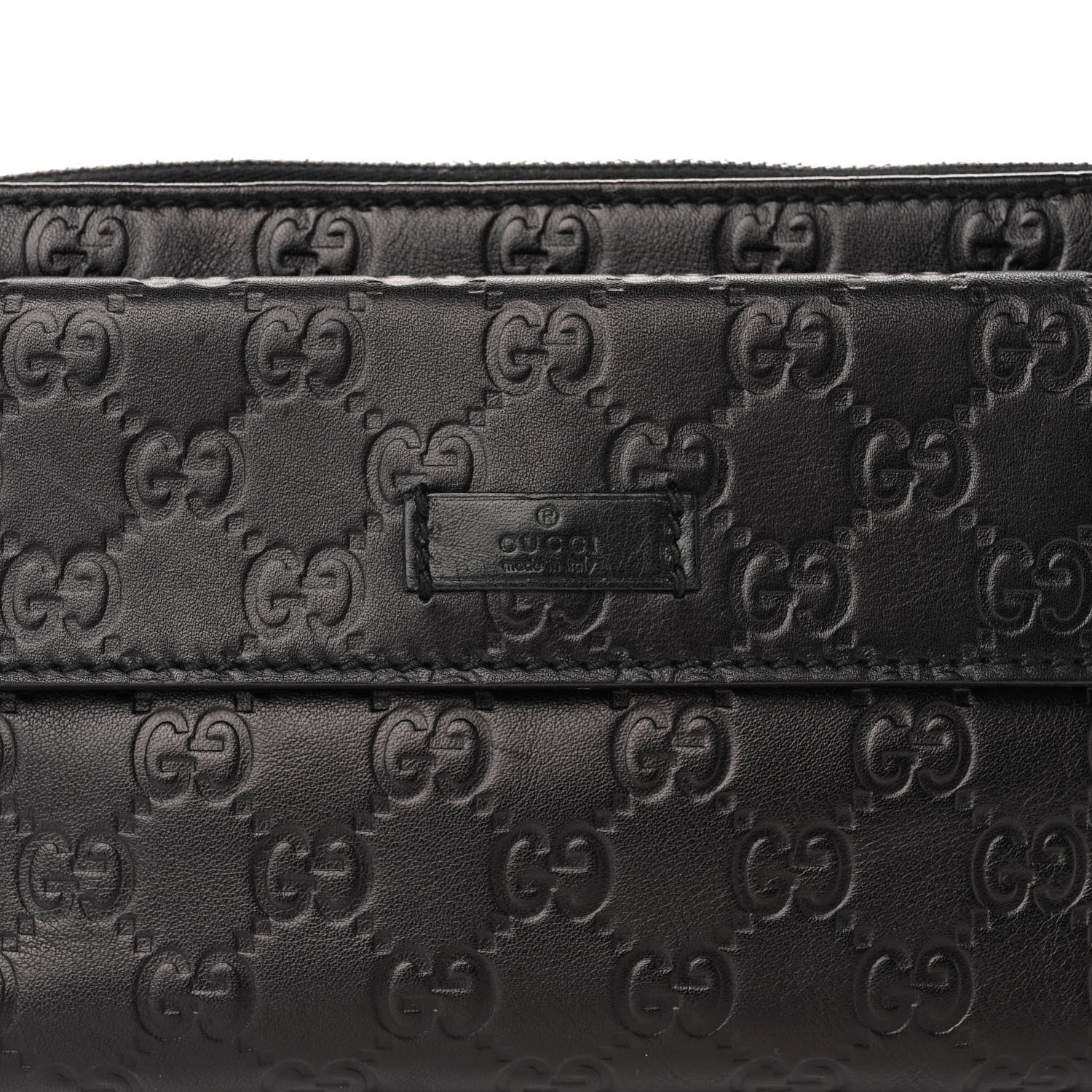 Gucci Guccissima Waist Belt Bag Black 8 of 10