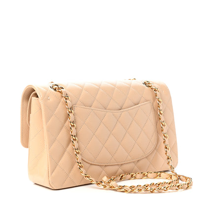 Chanel Caviar Quilted Medium Double Flap Beige 3 of 11