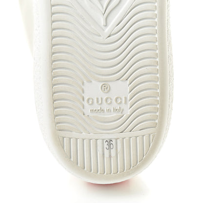 Gucci Calfskin Ayers Web Panther Embroidered Womens Ace Sneakers 36 White 7 of 10