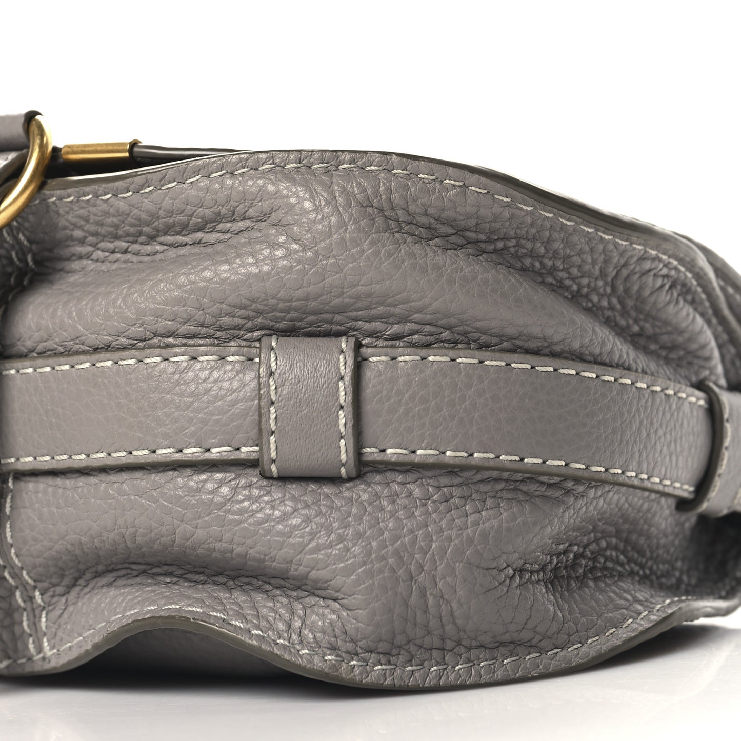 Calfskin Mini Marcie Round Crossbody Bag Cashmere Grey