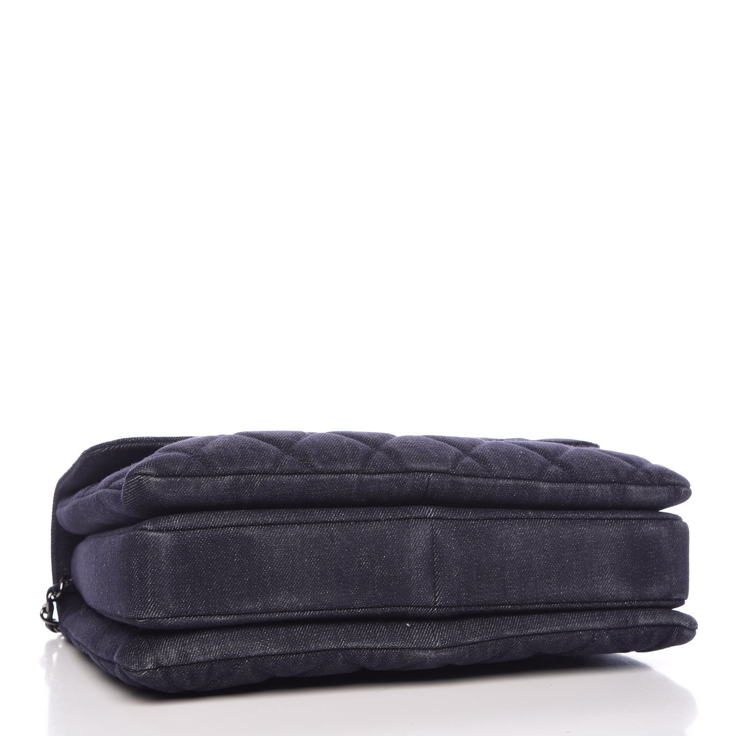 Denim Quilted Medium Trendy CC Flap Dual Handle Bag