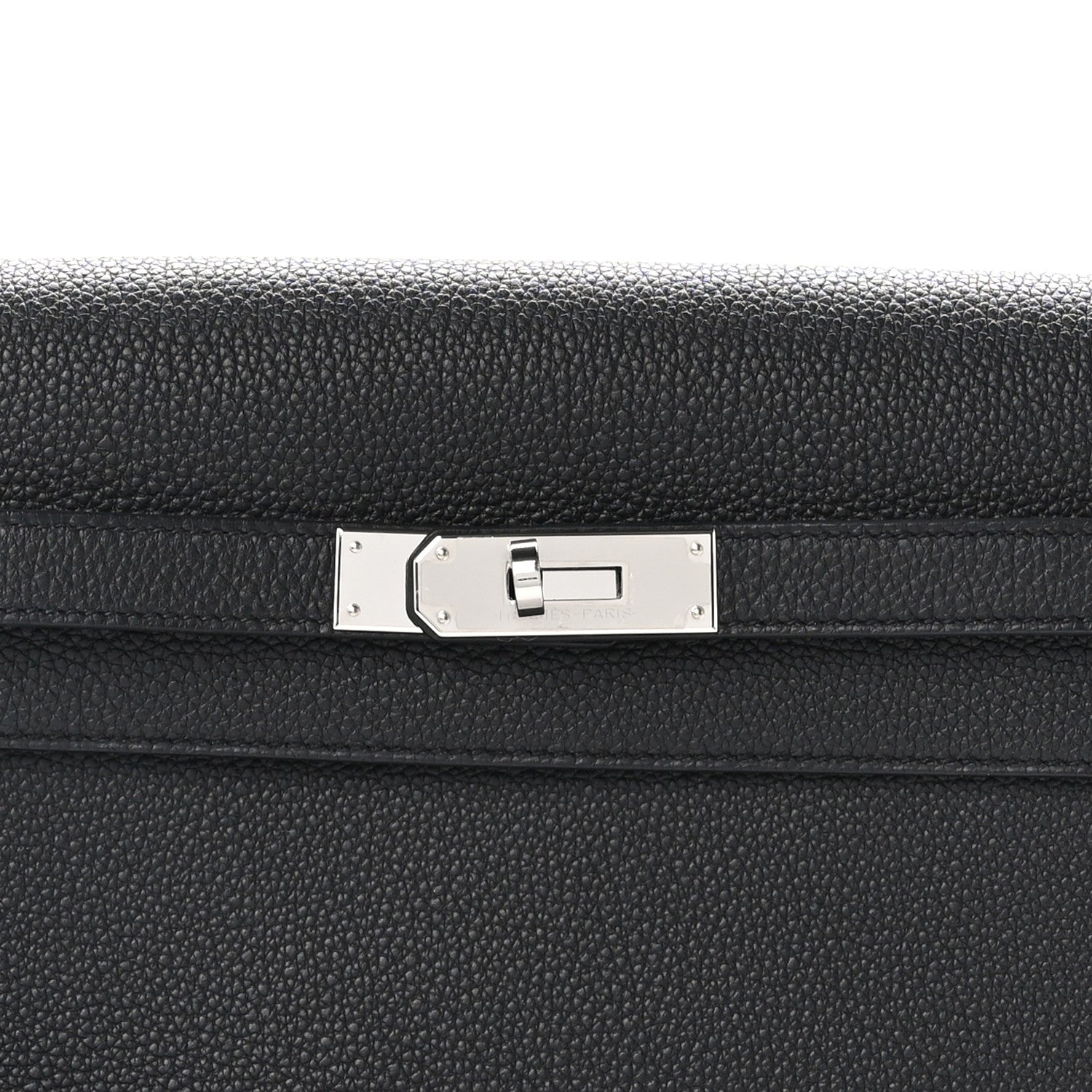 Hermes Togo Verso Kelly Depeches 25 Pouch Black Bamboo 9 of 12