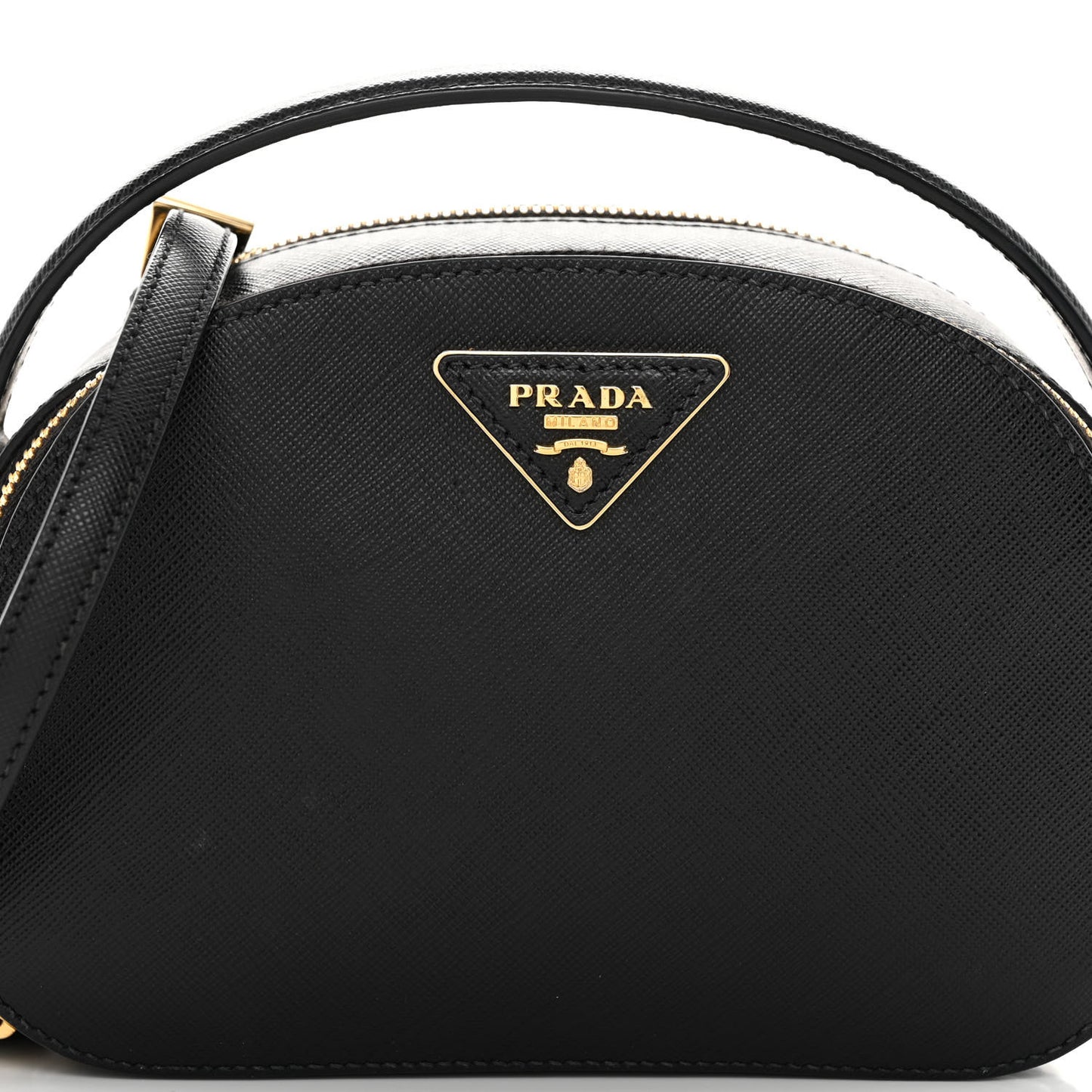 Saffiano Lux Odette Crossbody Black