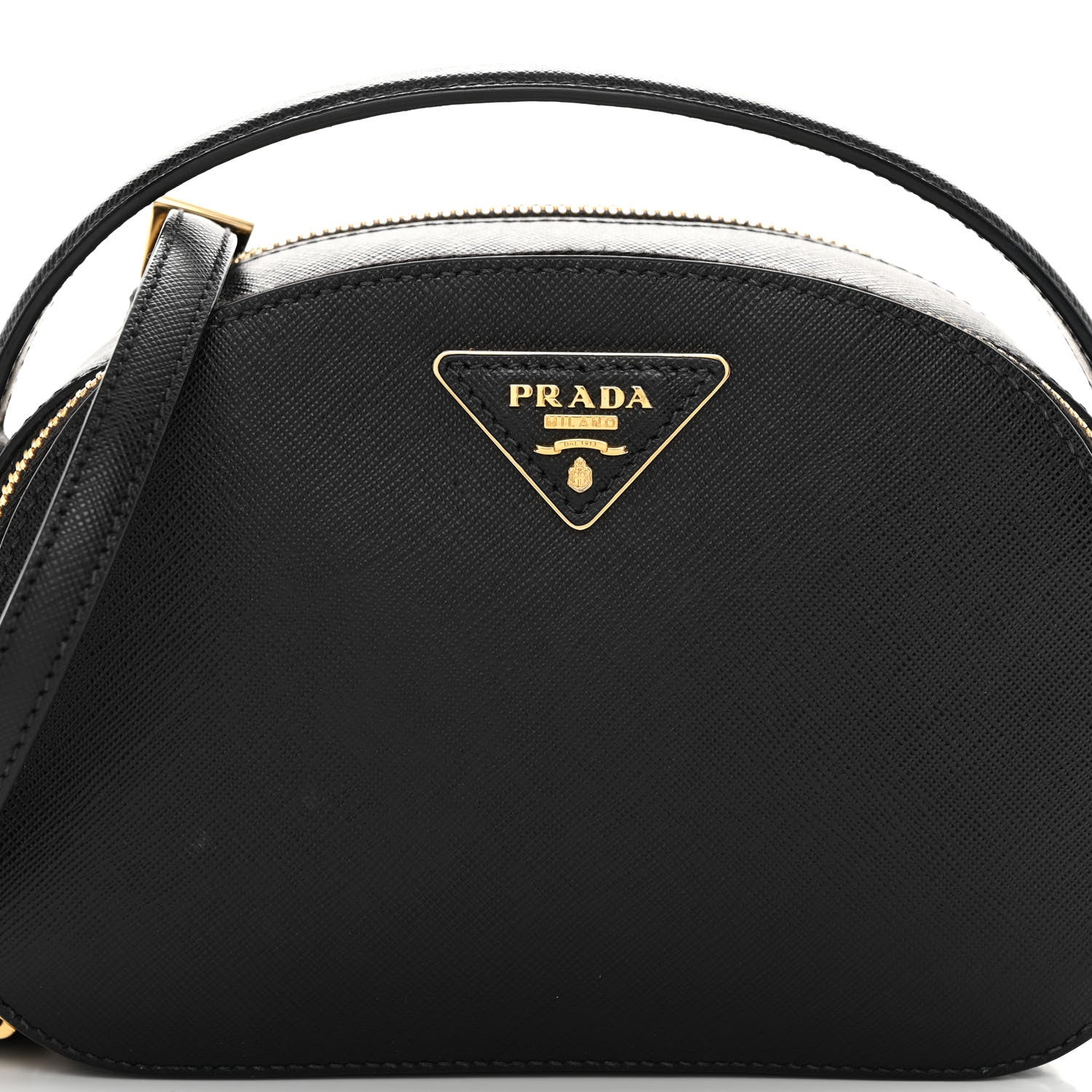 Prada Saffiano Lux Odette Crossbody Black 8 of 10