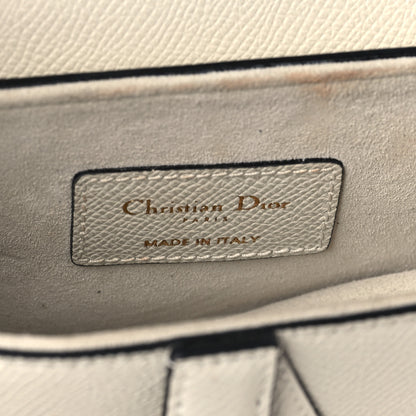Christian Dior Grained Calfskin Mini Saddle Bag With Strap White 6 of 11