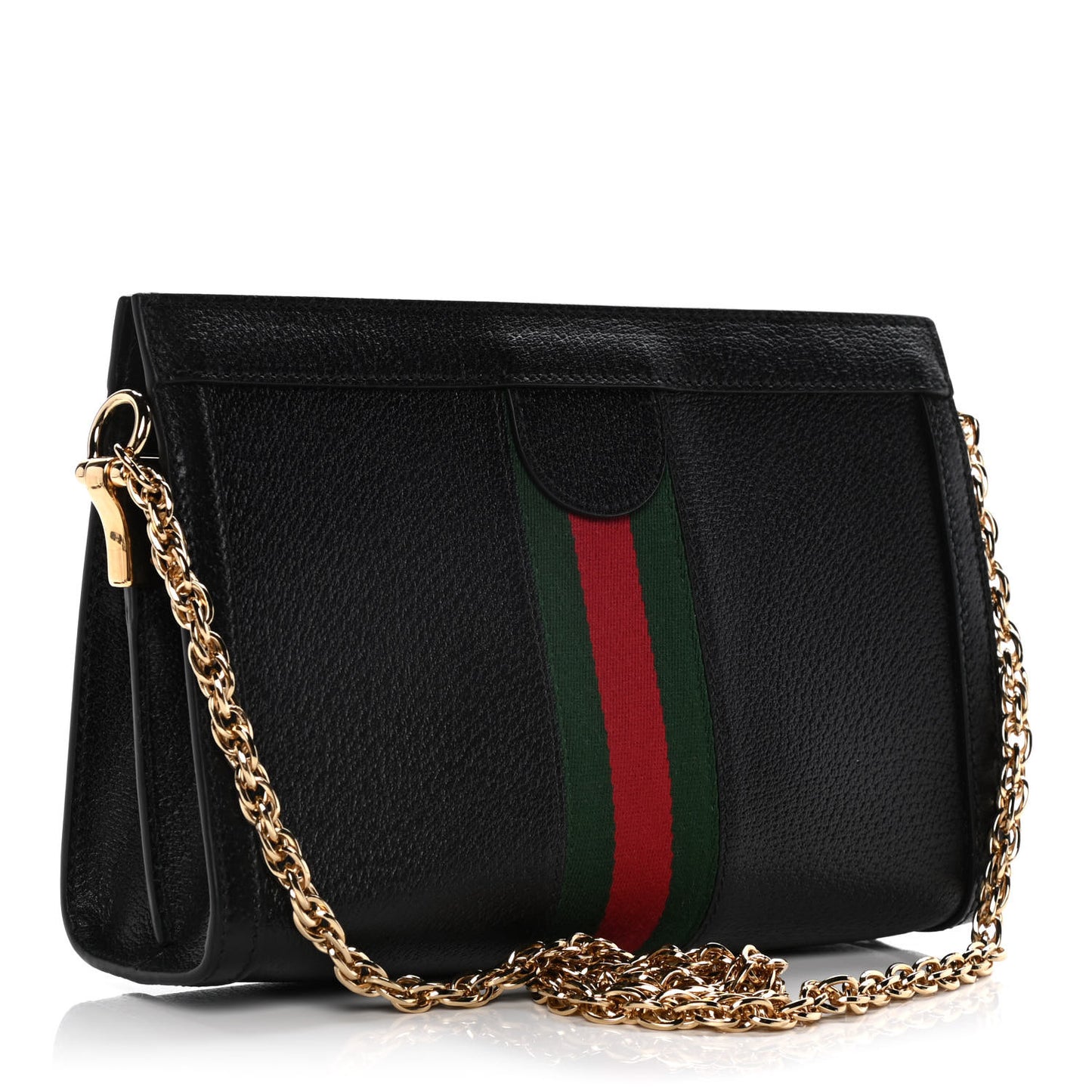 Calfskin GG Web Small Ophidia Chain Shoulder Bag Black
