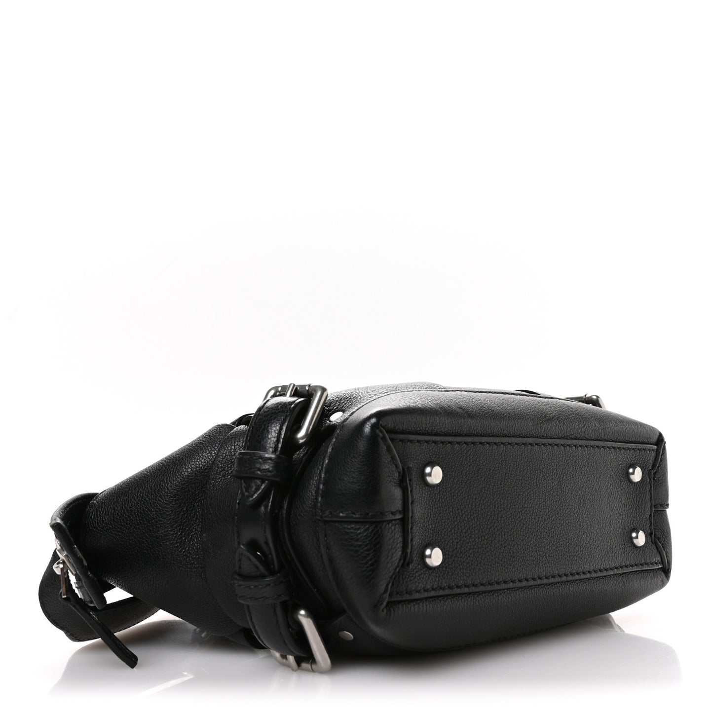 Grained Calfskin Arco Tool Tote Black