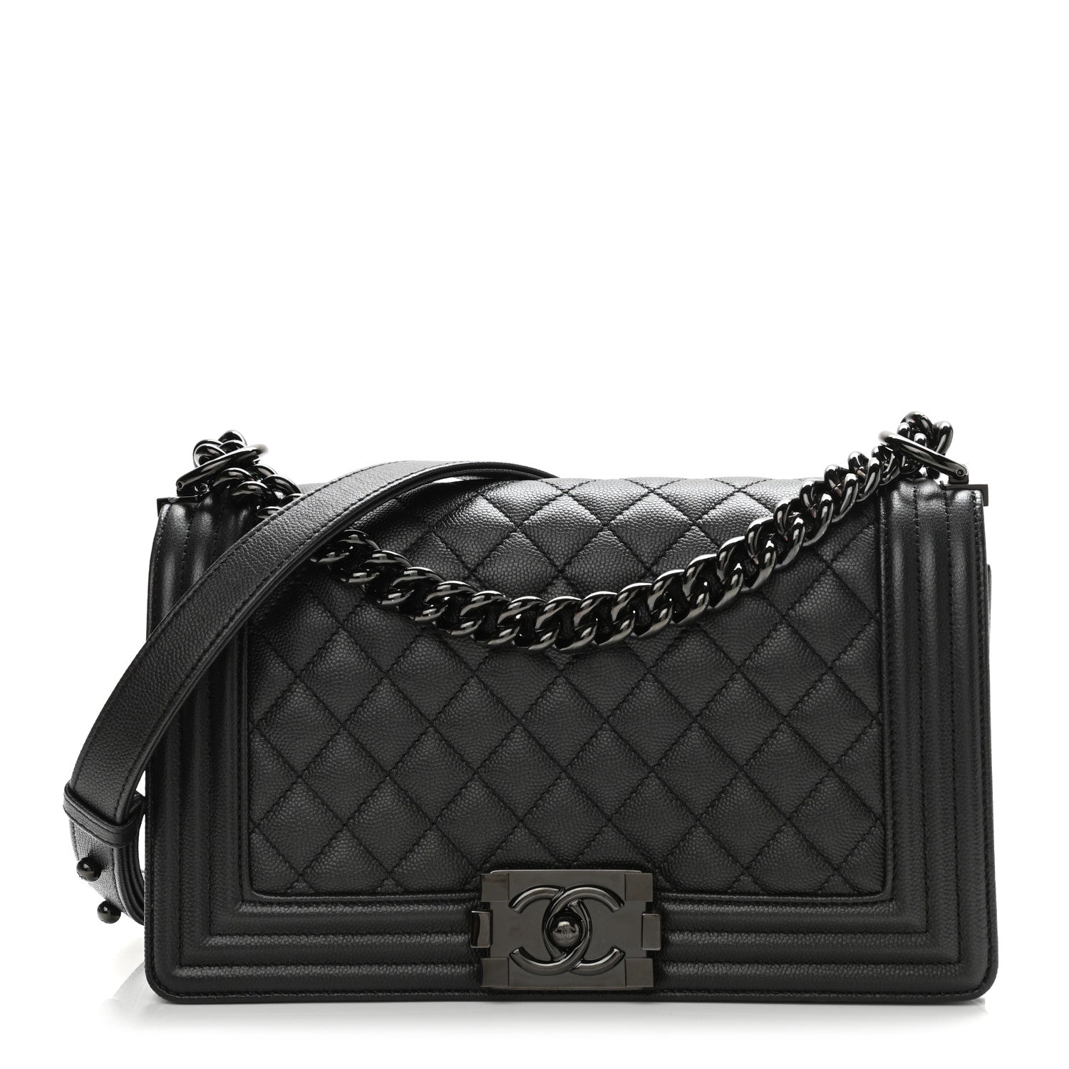 Chanel Caviar Quilted Medium Boy Flap So Black 1 of 10
