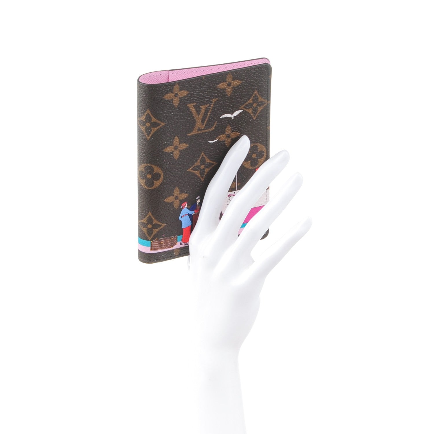 Louis Vuitton Monogram 2016 Christmas Animation Passport Cover Rose Ballerine 2 of 7