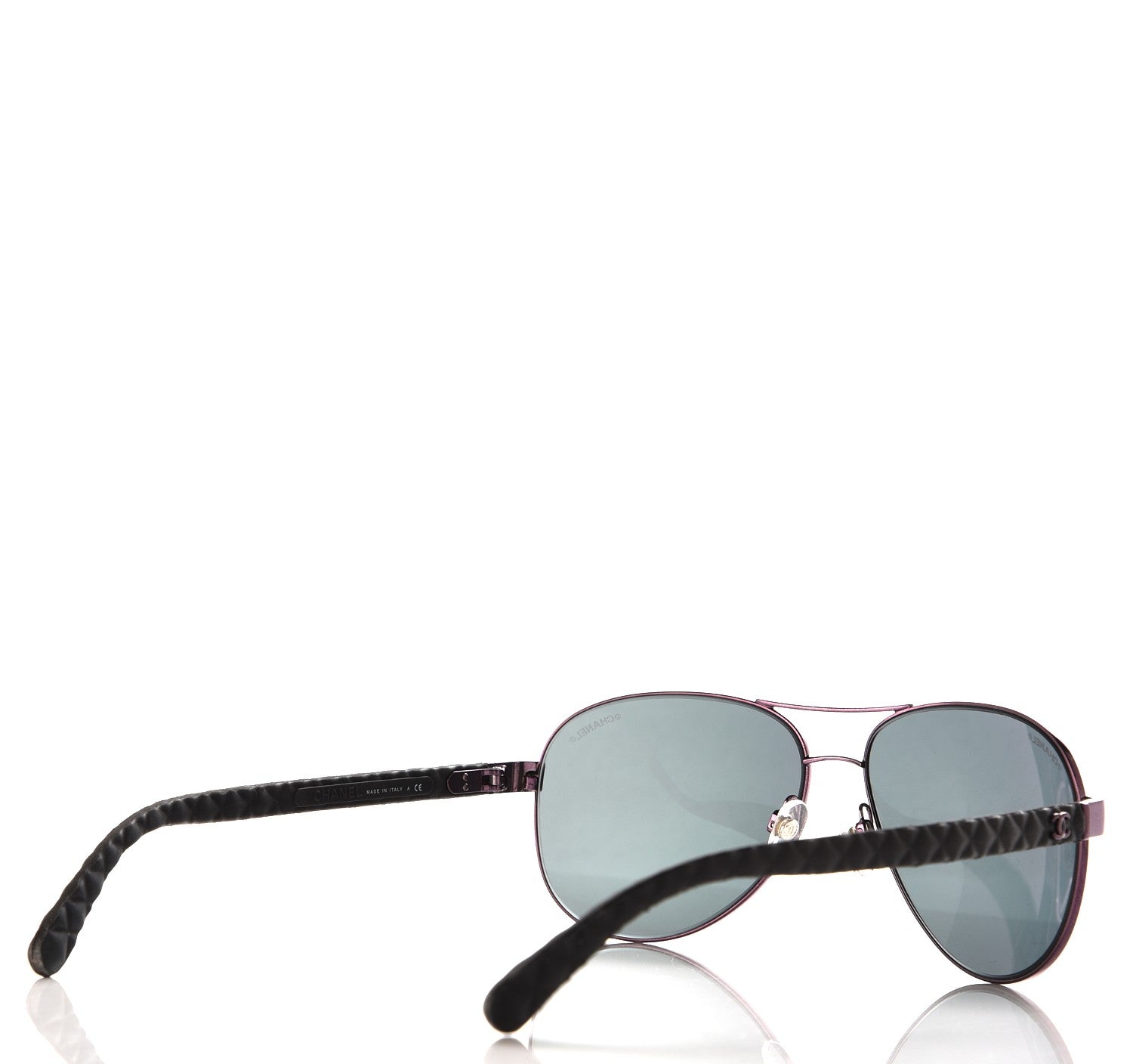 Chanel Mirrored Aviator Sunglasses 4204-Q Purple 4 of 9