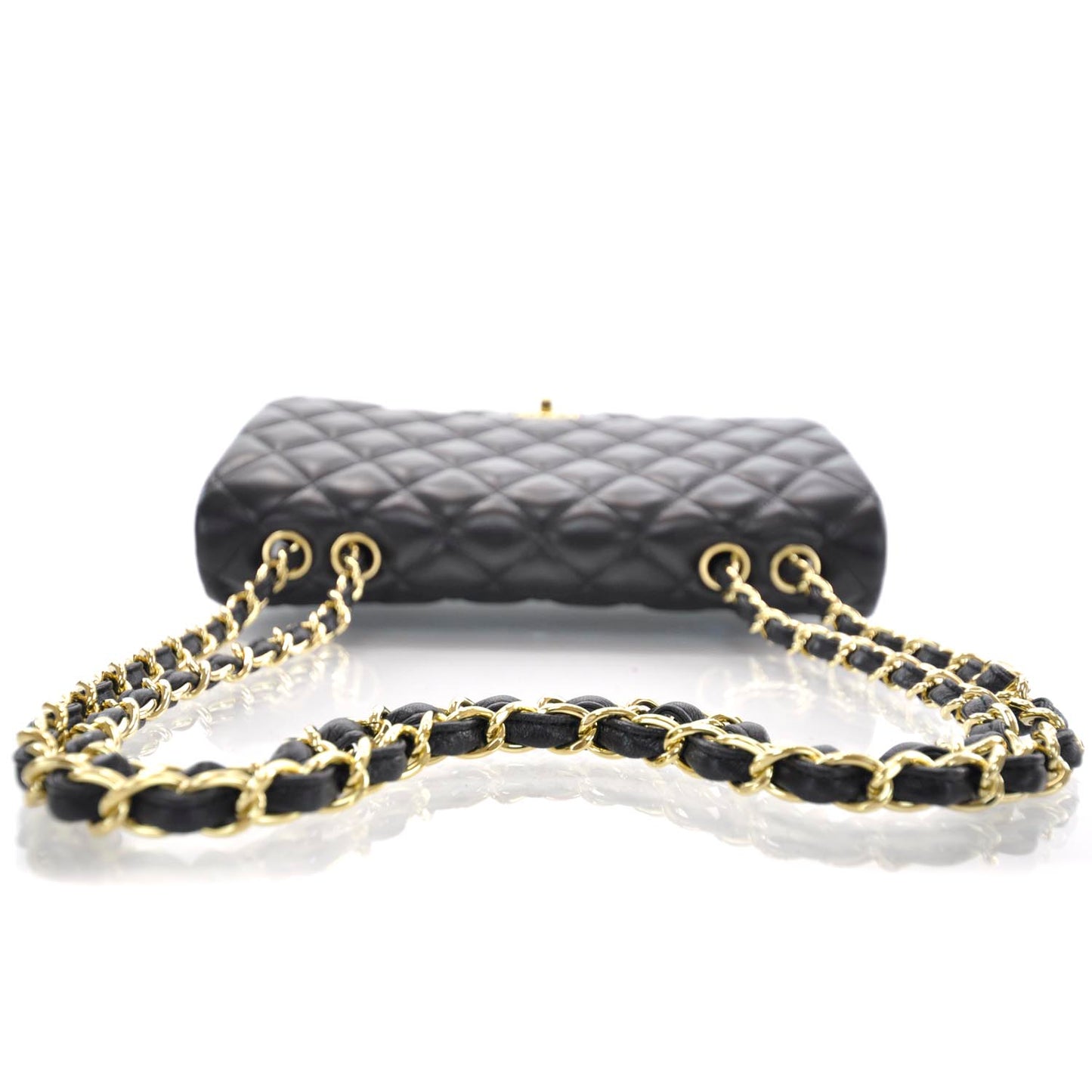 Lambskin Jumbo Single Flap Black