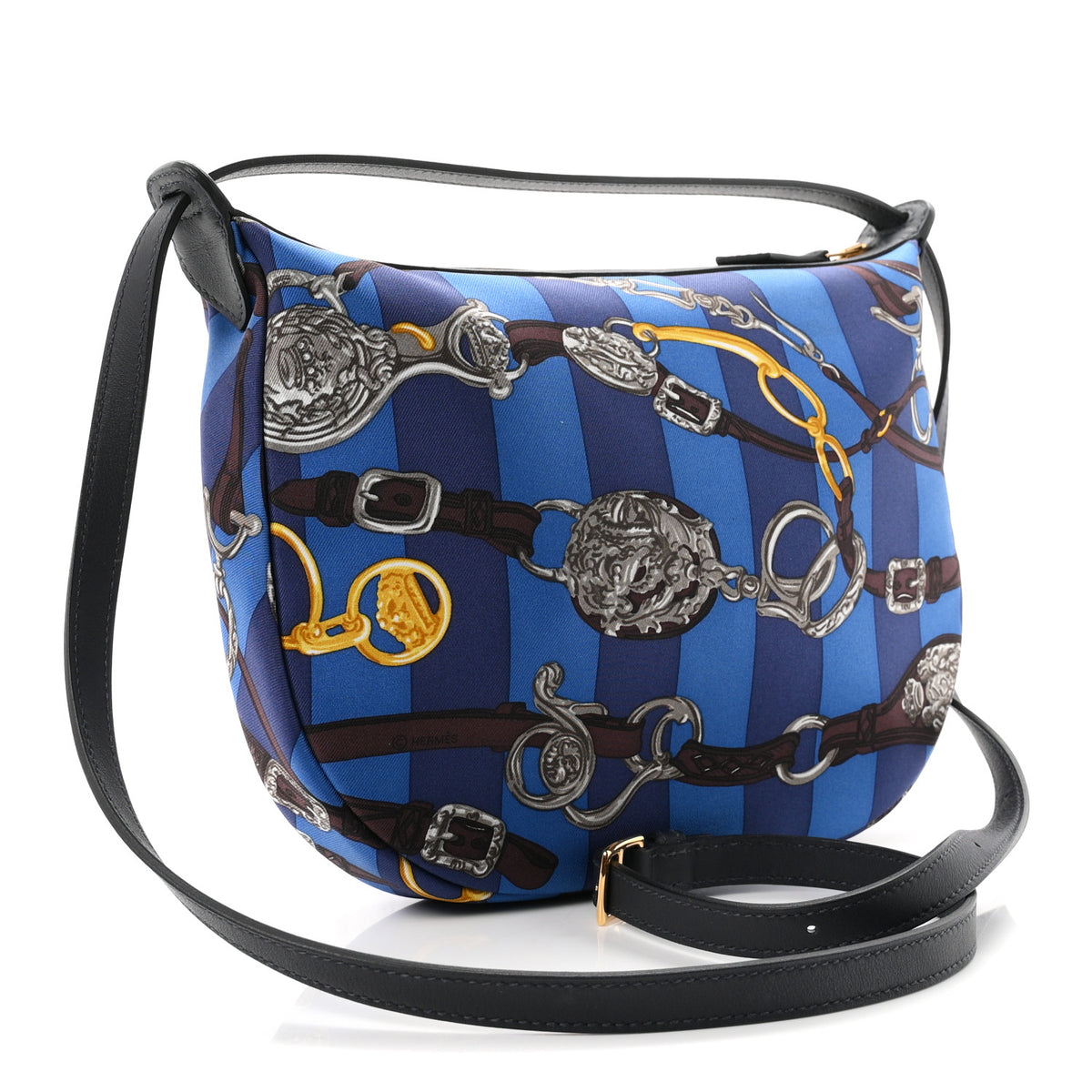 Hermes Silk Sursoie To Go Pouch  Bleu Zellige Ebene Caban 3 of 11