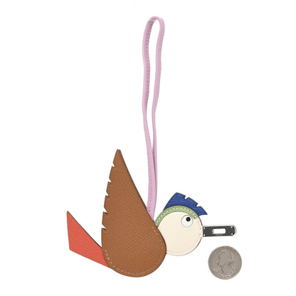Hermes Epsom Swift Chevre Mysore Birdy Bag Charm Mauve Sylvestre Vert Poppy Gold Nata Craie 2 of 6