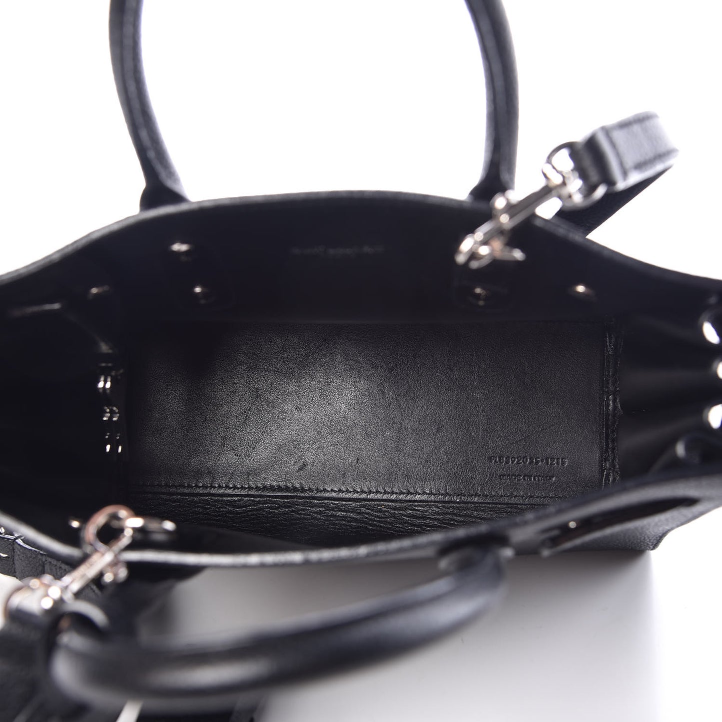 Grained Calfskin Nano Sac De Jour Black