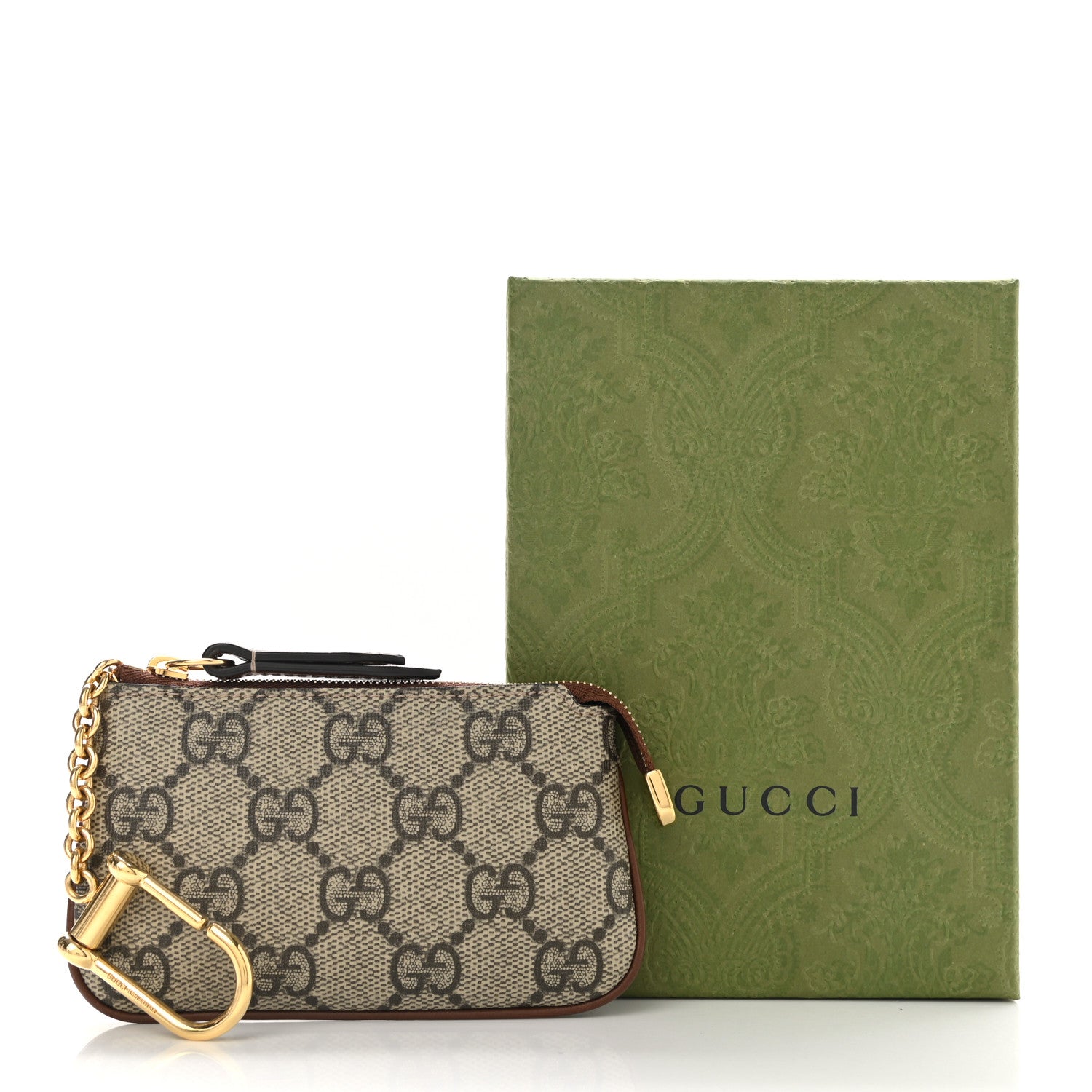 Gucci GG Supreme Monogram Key Case Beige Ebony Cuir 8 of 8