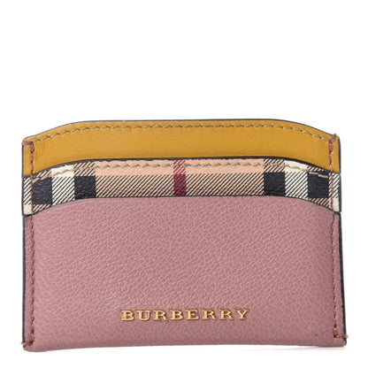 Burberry Soft Grain Calfskin Haymarket Check Izzy Card Case Dusty Pink 1 of 7