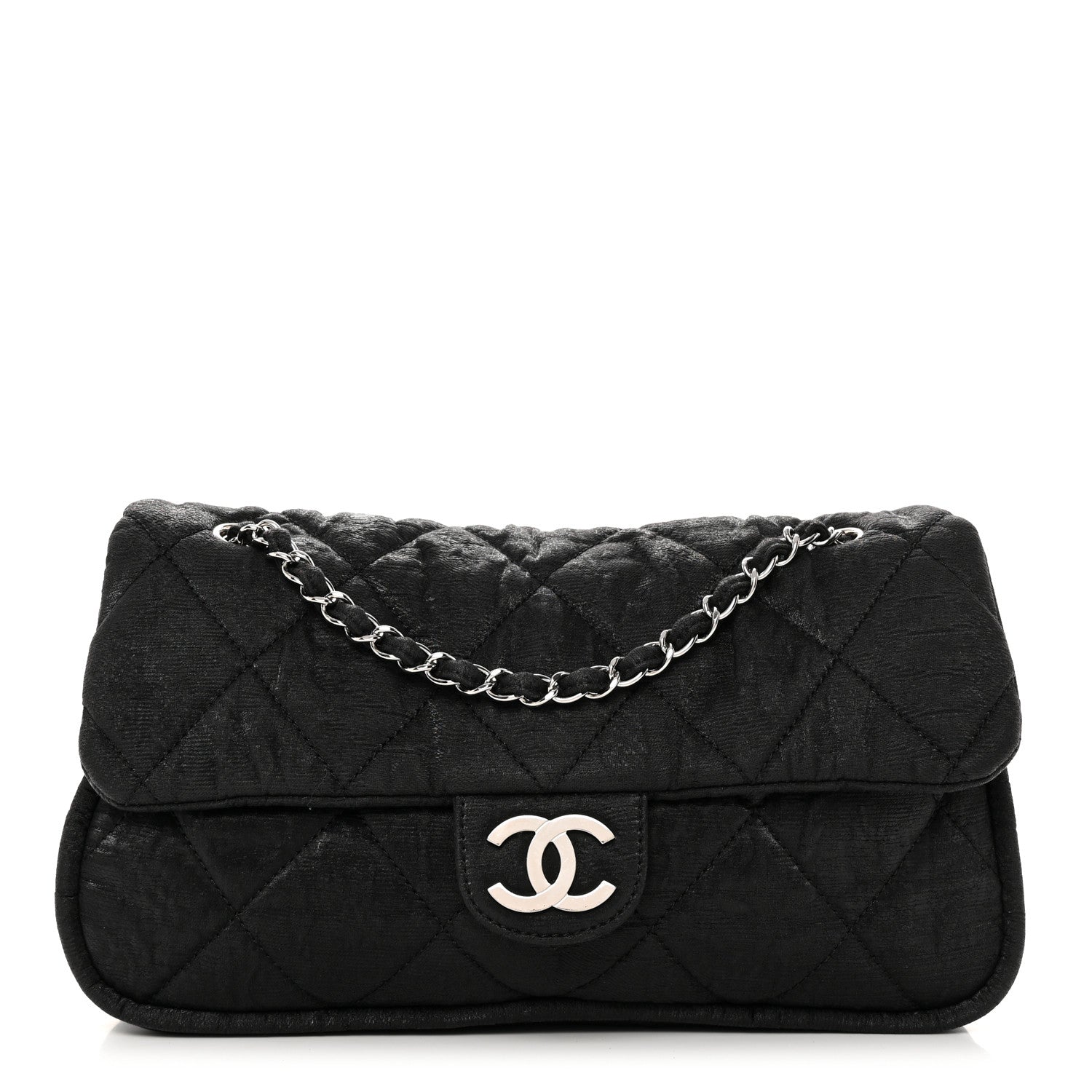 Chanel Coated Canvas Quilted Le Marais Flap Black 1 of 12