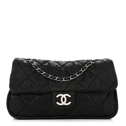 Chanel Coated Canvas Quilted Le Marais Flap Black 1 of 12