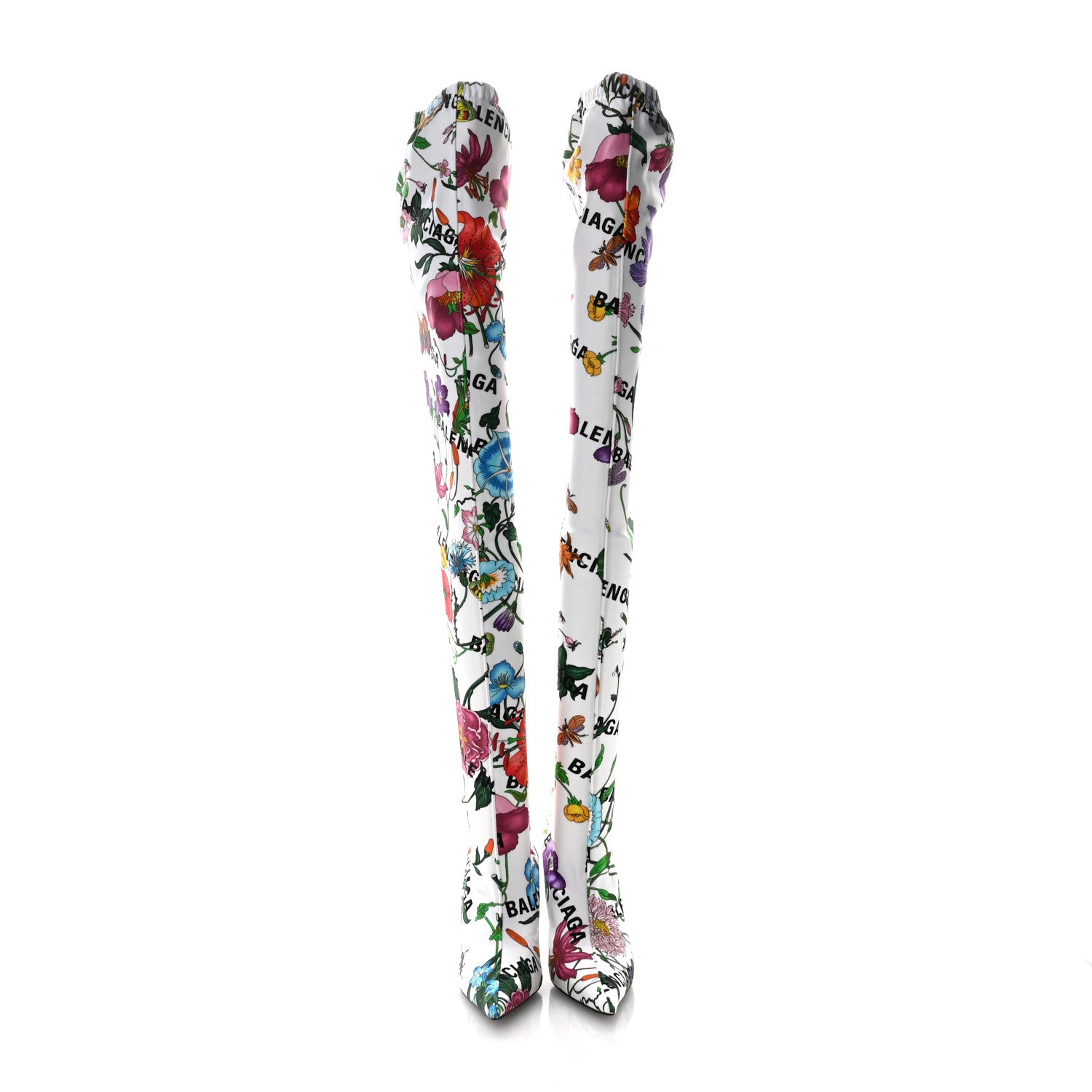 Balenciaga X GUCCI Jersey Floral Logo Boots 36 Multicolor Black 2 of 8