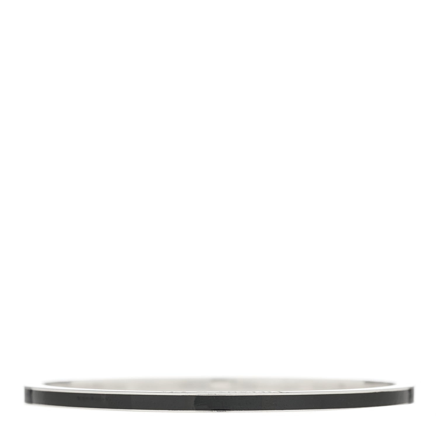 Tiffany Sterling Silver Enamel Striped Bangle Bracelet Black 1 of 4