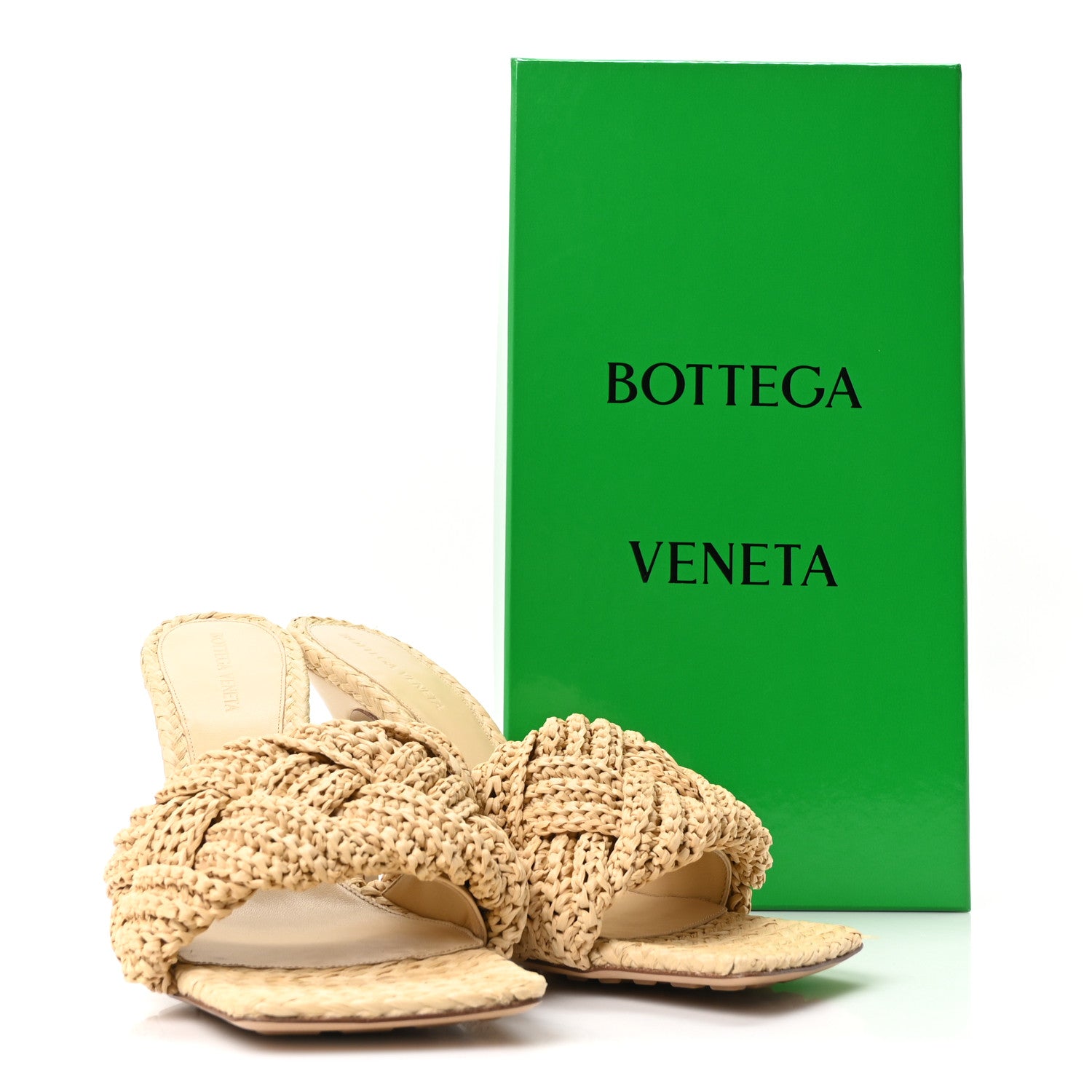 Bottega Veneta Raffia Intrecciato Lido Mule 90 Sandals 41.5 Cane Sugar 9 of 9