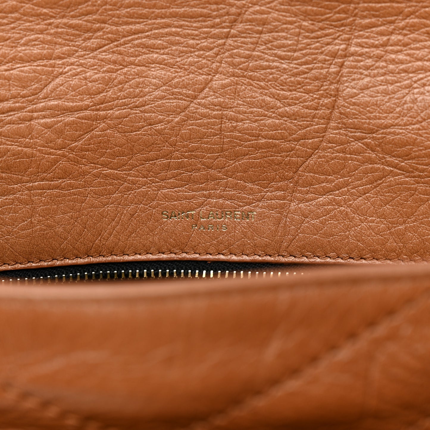 Crinkled Calfskin Matelasse Monogram Medium Niki Chain Satchel Caramel