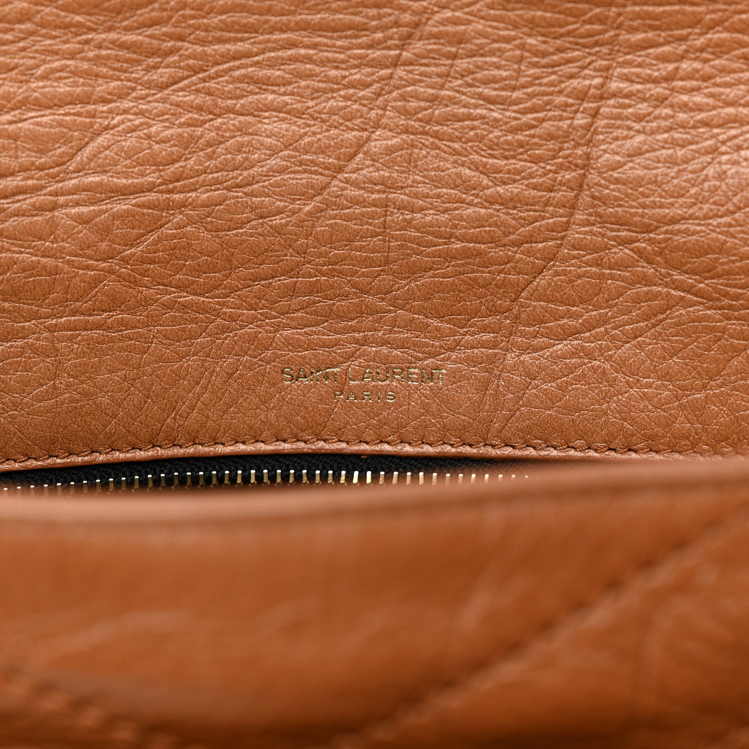 Saint Laurent Crinkled Calfskin Matelasse Monogram Medium Niki Chain Satchel Caramel 7 of 11