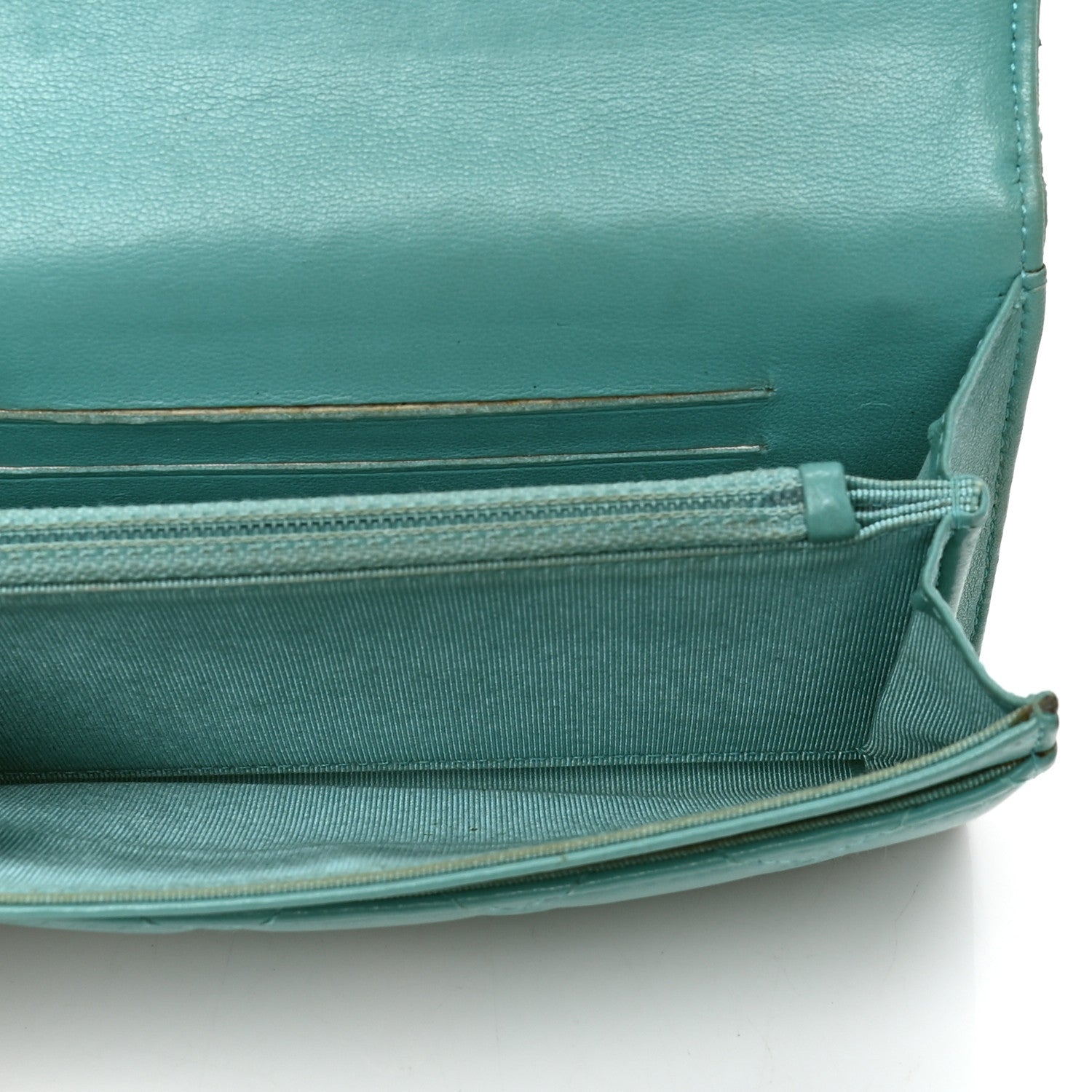 Chanel Lambskin Quilted Small Flap Wallet Green 4 of 4