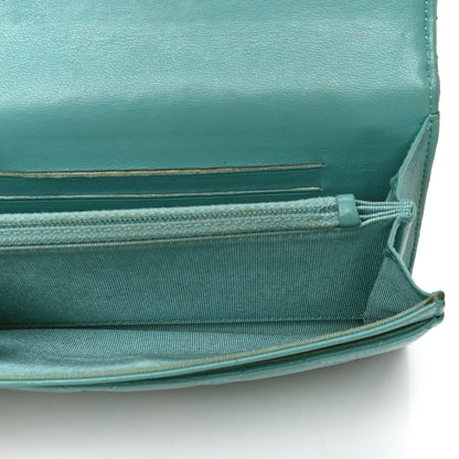 Chanel Lambskin Quilted Small Flap Wallet Green 4 of 4
