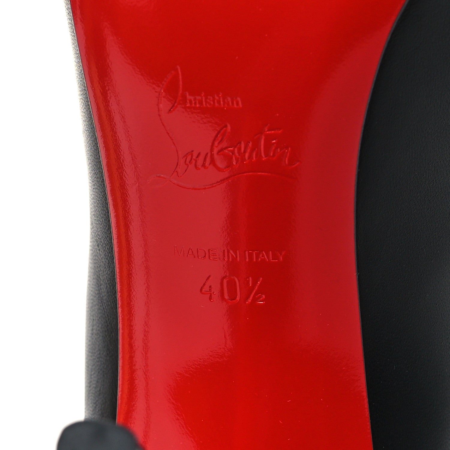 Christian Louboutin Nappa Apostrophy 100 Pumps 40.5 Black 6 of 7