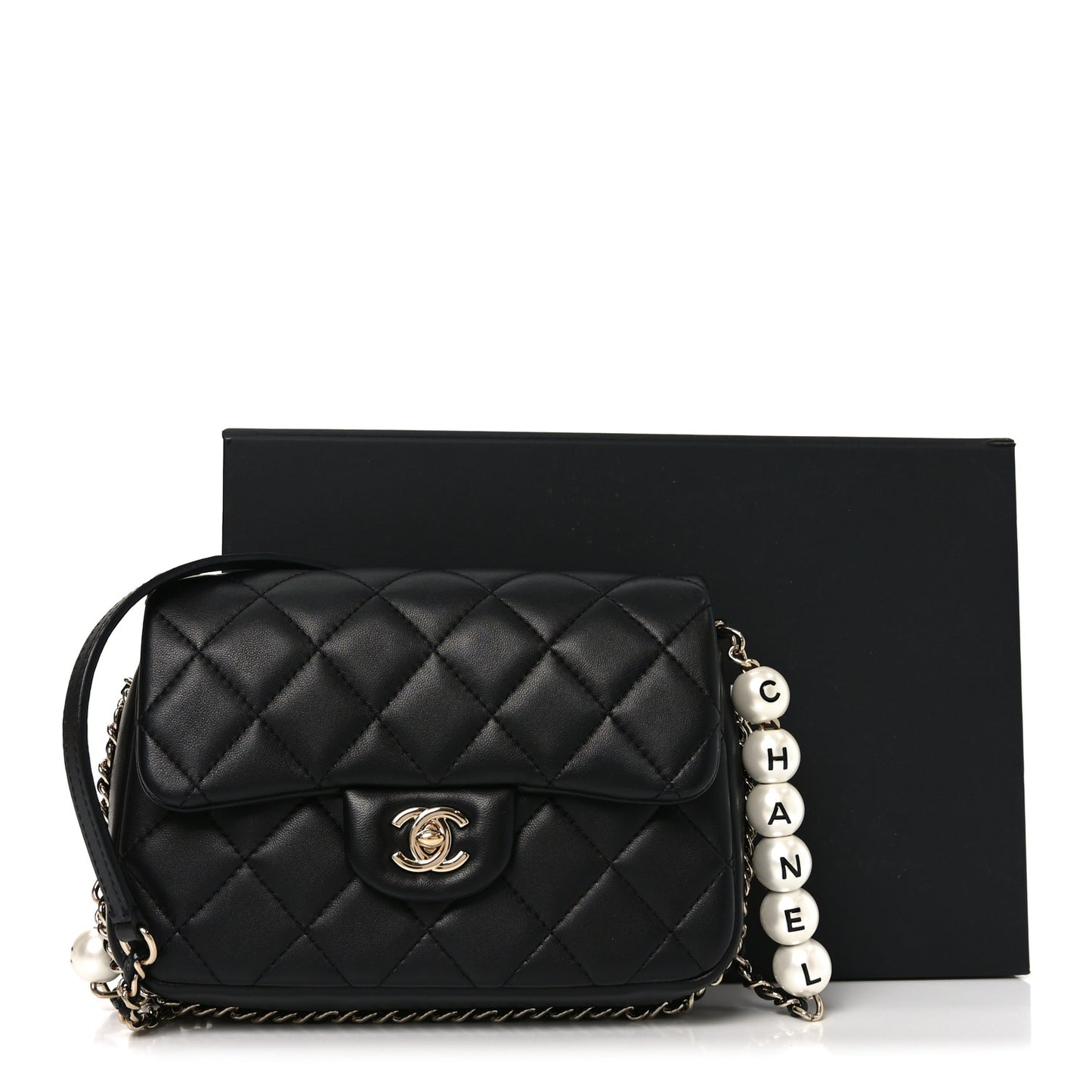 Lambskin Quilted Small My Precious Flap Black