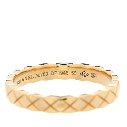 Chanel 18K Yellow Gold Mini Coco Crush Ring 55 7.25 5 of 6