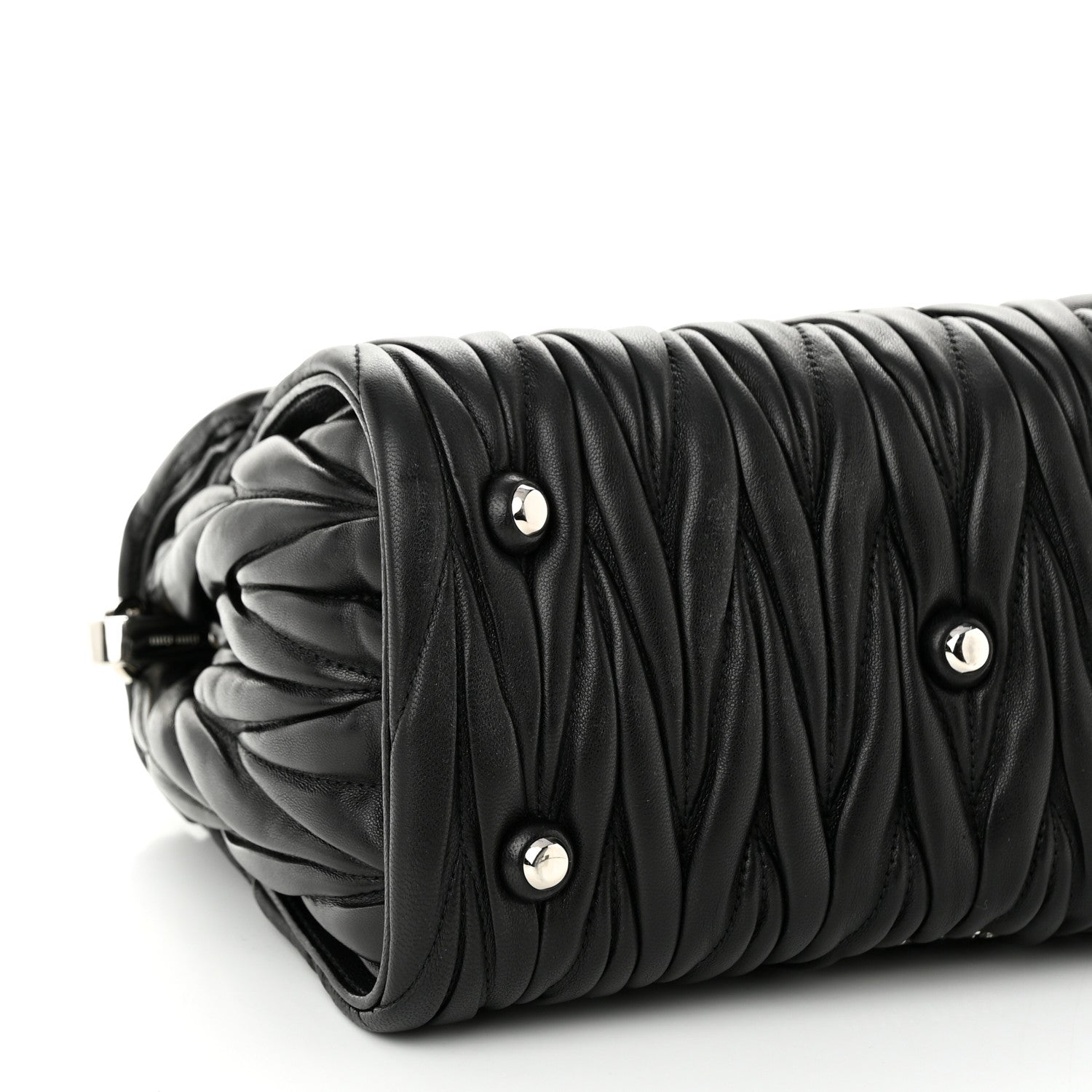 Miu Miu Nappa Matelasse Top Handle Tote Black 8 of 9