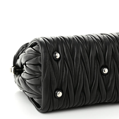 Miu Miu Nappa Matelasse Top Handle Tote Black 8 of 9
