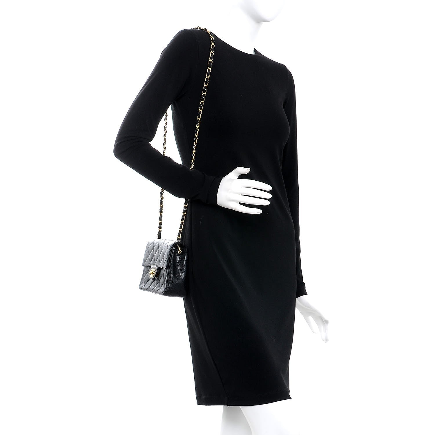 Chanel Caviar Quilted Mini Square Flap Black 2 of 7