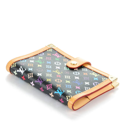 Louis Vuitton Monogram Multicolor Small Ring Agenda Cover Black 4 of 8
