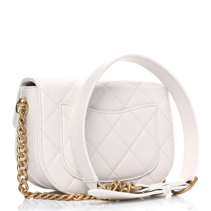 Chanel Calfskin Quilted Moon Messenger White 2 of 4