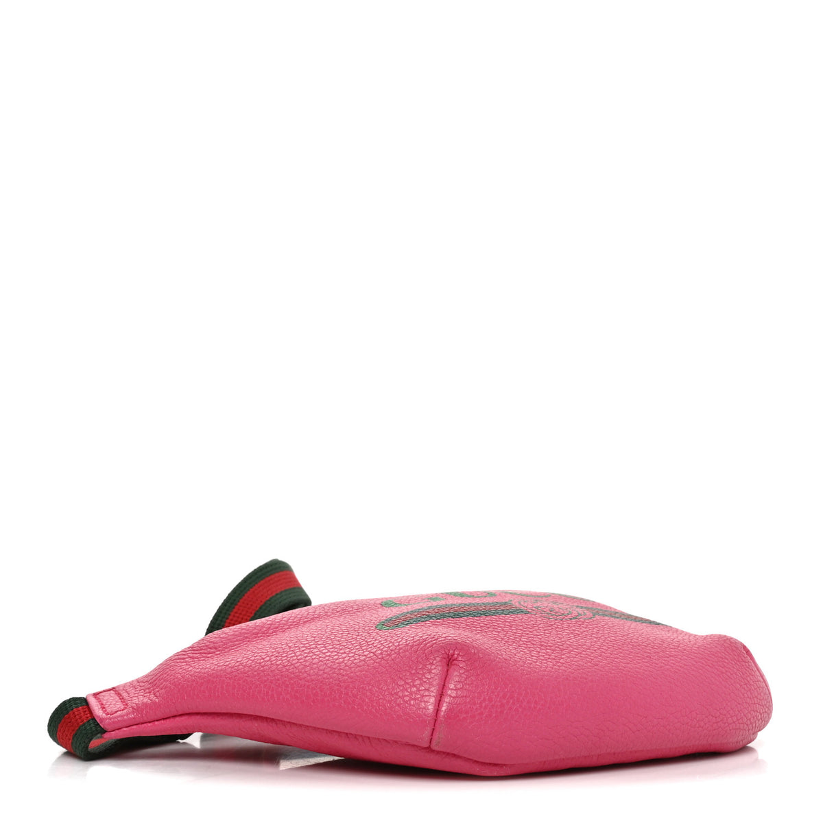 Grained Calfskin Small Logo Belt Bag Box Pink Green
