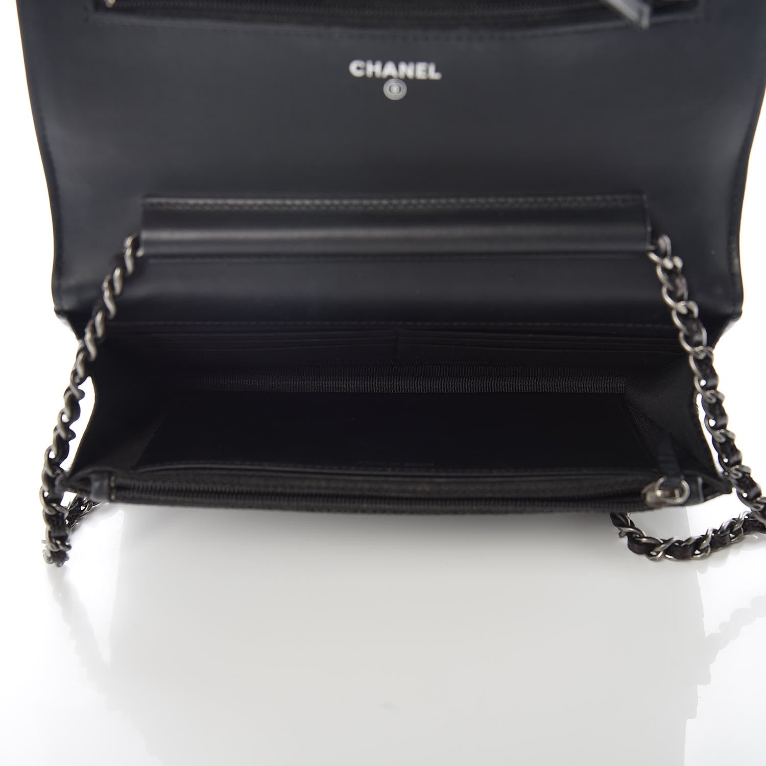 Chanel Caviar Quilted Boy Wallet On Chain WOC Black 5 of 12
