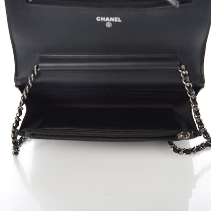 Chanel Caviar Quilted Boy Wallet On Chain WOC Black 5 of 12